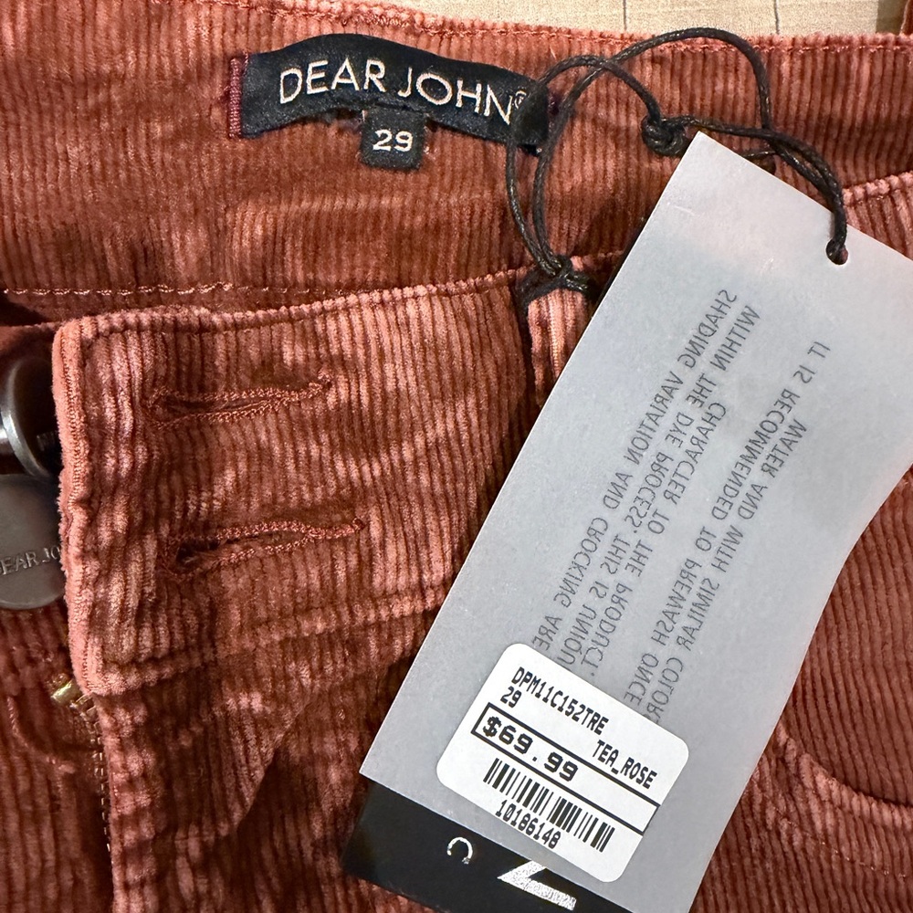 Dear John Corduroy Pants in Warm Rose